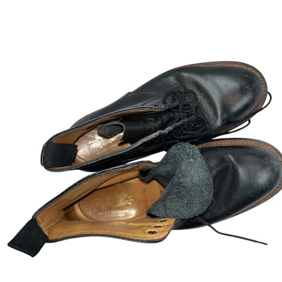 mark monairy England hand made black mens oxford boots 9 1/2
